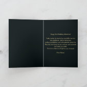 Elegante glinsterende Blauwgroen en gouden 21e ver Kaart (Binnen)