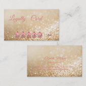 Elegante glinsterende Bokeh Cupcakes  Loyalty Card (Voorkant / Achterkant)