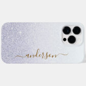 Elegante glinsterende gegraveerde naam Case-Mate iPhone case (Achterkant (horizontaal))