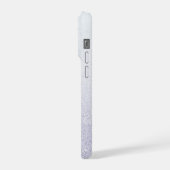Elegante glinsterende gegraveerde naam iPhone hoesje (Linkerkant)