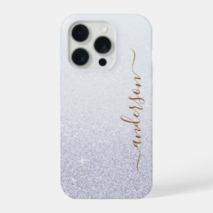 Elegante glinsterende gegraveerde naam iPhone 15 pro case