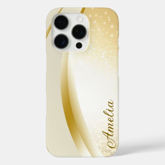 Elegante glinsterende monogram naam Case-Mate iPhone case (Achterkant)