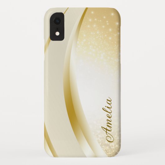Elegante glinsterende monogram naam Case-Mate iPhone case (Achterkant)