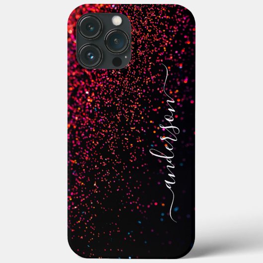 Elegante glinsterende monogram naam Case-Mate iPhone case (Achterkant)