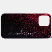Elegante glinsterende monogram naam Case-Mate iPhone case (Achterkant (horizontaal))