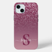 Elegante glinsterende monogram naam Case-Mate iPhone case (Achterkant)