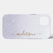 Elegante glinsterende monogram naam Case-Mate iPhone case (Achterkant (horizontaal))