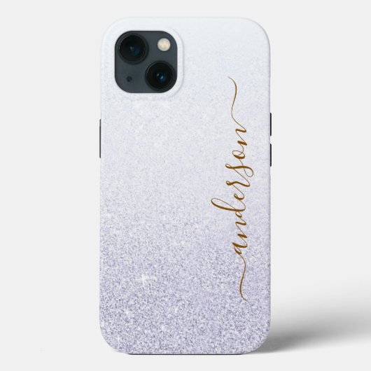 Elegante glinsterende monogram naam Case-Mate iPhone case (Achterkant)