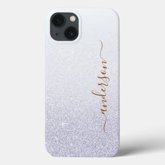 Elegante glinsterende monogram naam Case-Mate iPhone case (Achterkant)