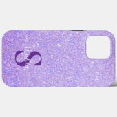 Elegante glinsterende naam met monogram Case-Mate iPhone case (Achterkant (horizontaal))