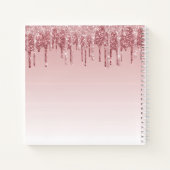 Elegante Glitter 50e Verjaardagsfeestje Gastenboek Notitieboek (Achterkant)