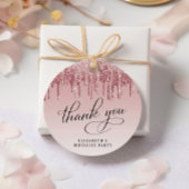 Elegante Glitter 60ste Verjaardagsfeestje Dank je Bedankjes Labels