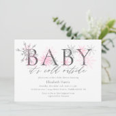 Elegante Glitter Baby Het is Koud Buiten Baby show Kaart (Staand voorkant)
