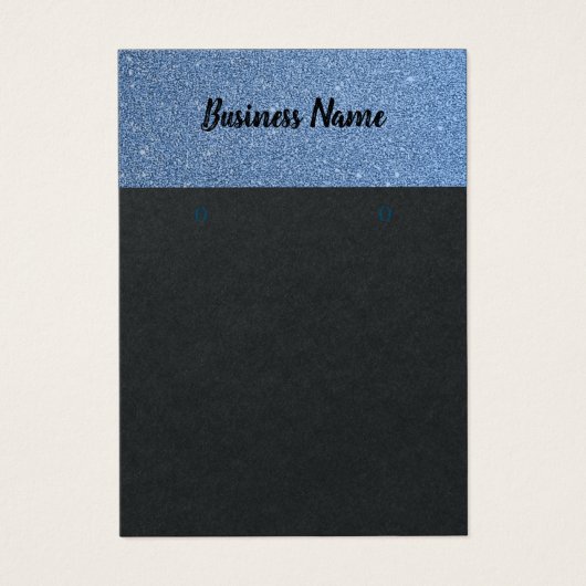 Elegante glitter blauwe lucht display kaart (Voorkant)