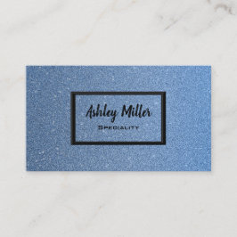 Elegante glitter blauwe lucht visitekaartje