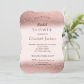 Elegante Glitter Bokeh Bruidsdouche Kaart (Staand voorkant)