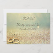 Elegante Glitter,Bokeh,Ringen Trouw RSVP Kaart (Voorkant)