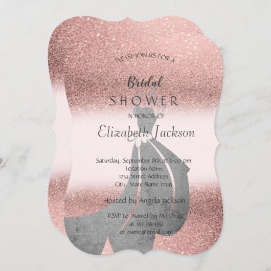 Elegante Glitter Bokeh, Trouw Bruiloft Kaart (Voorkant / Achterkant)