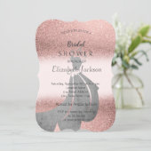 Elegante Glitter Bokeh, Trouw Bruiloft Kaart (Staand voorkant)