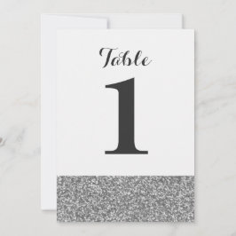Elegante Glitter Bruiloft Tafel Nummer Kaarten