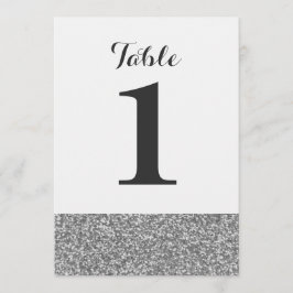 Elegante Glitter Bruiloft Tafel Nummer Kaarten