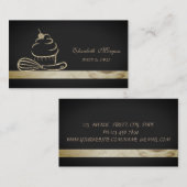 Elegante Glitter Cupcake Black Bakery Visitekaartje (Voorkant / Achterkant)