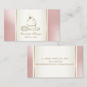 Elegante Glitter Cupcake Whisk Visitekaartje (Voorkant / Achterkant)