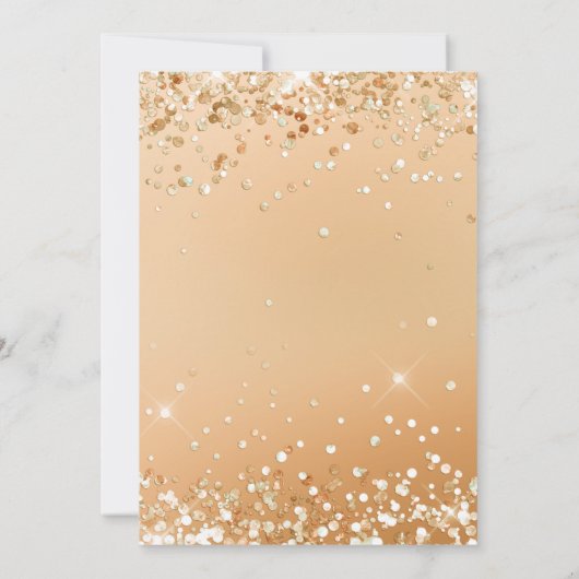 Elegante Glitter Diamond Einladung Kaart (Achterkant)