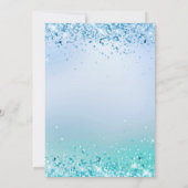 Elegante Glitter Diamond Einladung Kaart (Achterkant)