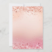 Elegante Glitter Diamond Einladung Kaart (Achterkant)
