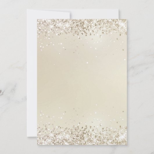 Elegante Glitter Diamond Einladung Kaart (Achterkant)