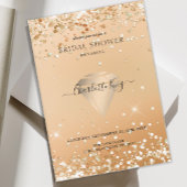Elegante Glitter Diamond Einladung Kaart