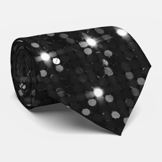 Elegante Glitter Disco Bal Necktiefeil Stropdas (Opgerold)