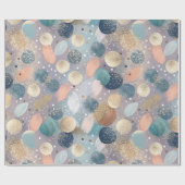 Elegante Glitter Dot & Brushstroke Abstract Cadeaupapier (Vlak)