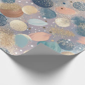 Elegante Glitter Dot & Brushstroke Abstract Cadeaupapier (Hoek)