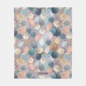 Elegante Glitter Dot & Brushstroke Abstract Fleece Deken (Voorkant)