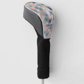 Elegante Glitter Dot & Brushstroke Abstract Golfheadcover (Schuin)