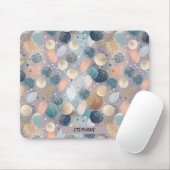 Elegante Glitter Dot & Brushstroke Abstract Muismat (Met muis)