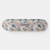 Elegante Glitter Dot & Brushstroke Abstract Persoonlijk Skateboard (Horizontaal)