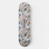 Elegante Glitter Dot & Brushstroke Abstract Persoonlijk Skateboard (Voorkant)