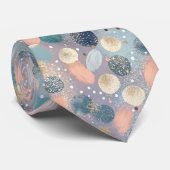 Elegante Glitter Dot & Brushstroke Abstract Stropdas (Opgerold)