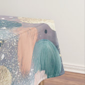 Elegante Glitter Dot & Brushstroke Abstract Tafelkleed (Voorbeeld)