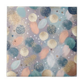 Elegante Glitter Dot & Brushstroke Abstract Tegeltje (Voorkant)