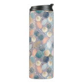 Elegante Glitter Dot & Brushstroke Abstract Thermosbeker (Gedraaid links)