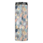 Elegante Glitter Dot & Brushstroke Abstract Thermosbeker (Achterkant)