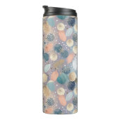 Elegante Glitter Dot & Brushstroke Abstract Thermosbeker (Geroteerd rechts)