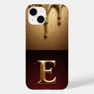 💎 Elegante Glitter E Monogram Drip Luxe Case-Mate iPhone 14 Hoesje