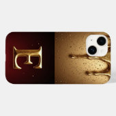 💎 Elegante Glitter E Monogram Drip Luxe Case-Mate iPhone Case (Achterkant (horizontaal))