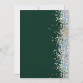 Elegante Glitter Emerald Green 80e verjaardag Kaart (Achterkant)