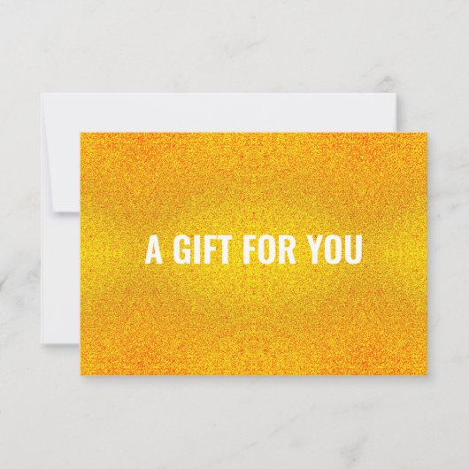 Elegante glitter en luxe gouden cadeaubon (Voorkant)